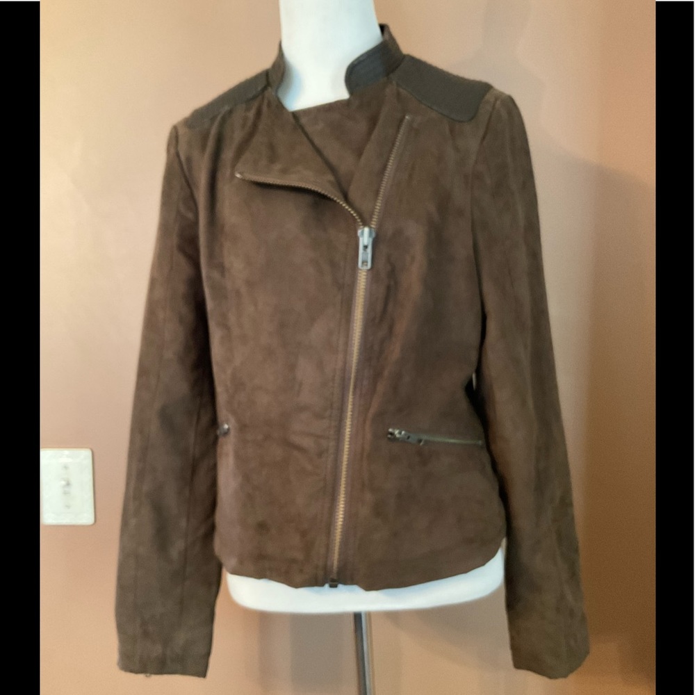 The Limited Moto Jacket Faux Suede & Leather